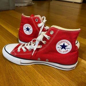 Red high top converse